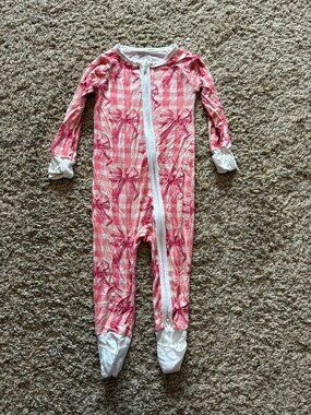 Amazon pink gingham bow bamboo pajamas